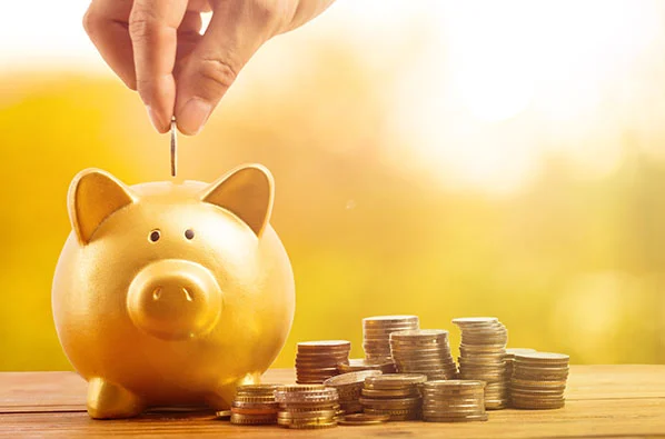 Golden piggy bank